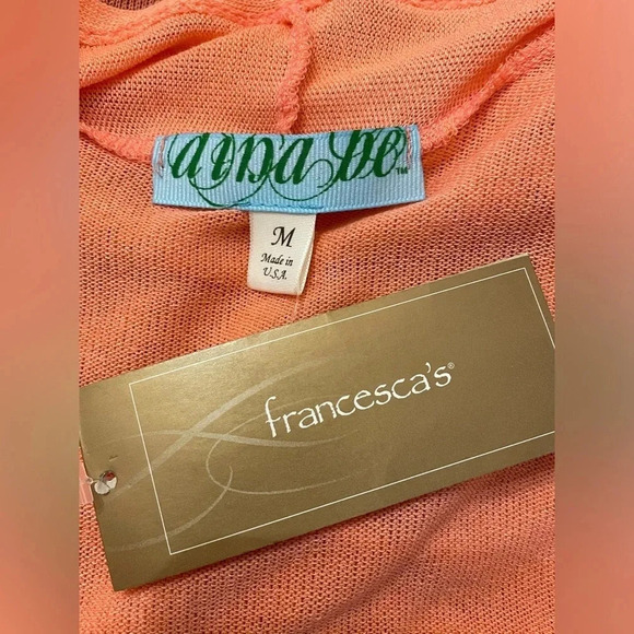 Francesca’s Coral Cardigan sz Medium NWT - Picture 4 of 5